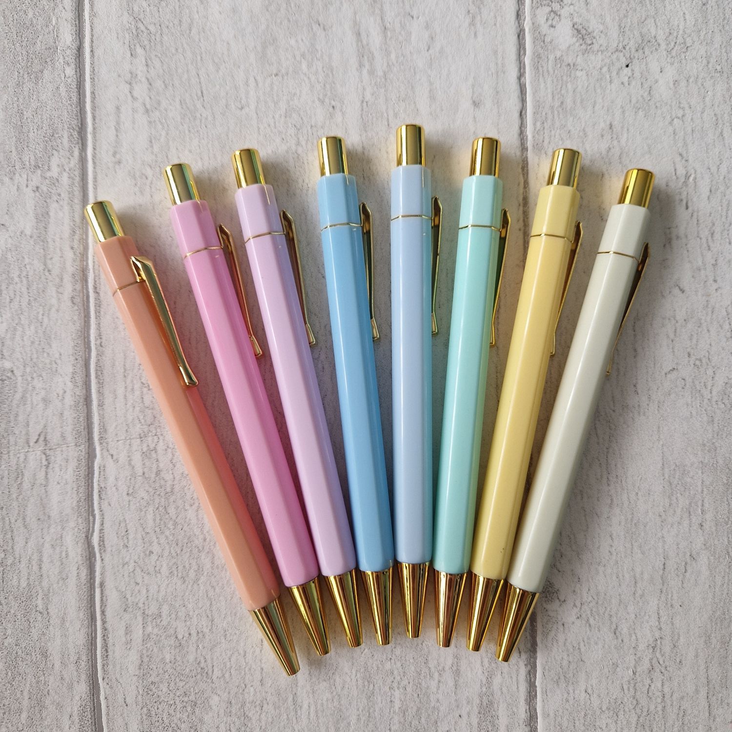 Pastel Ballpoint Pens with blue ink