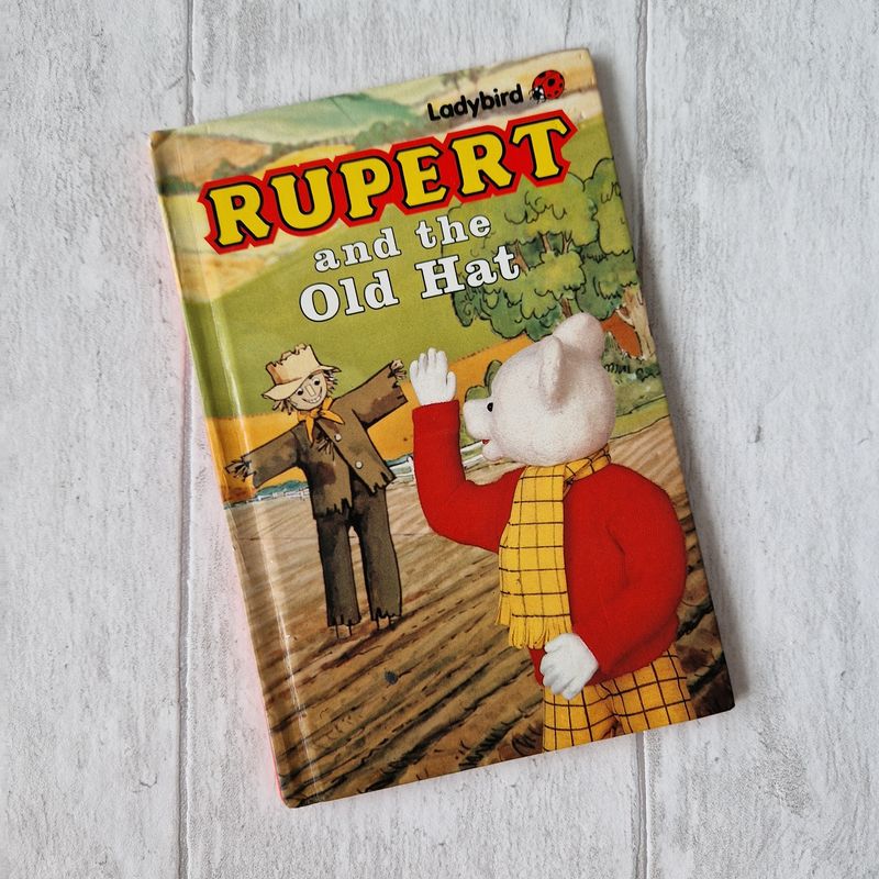 Rupert the Bear and the Old Hat Ladybird Book Scarecrow