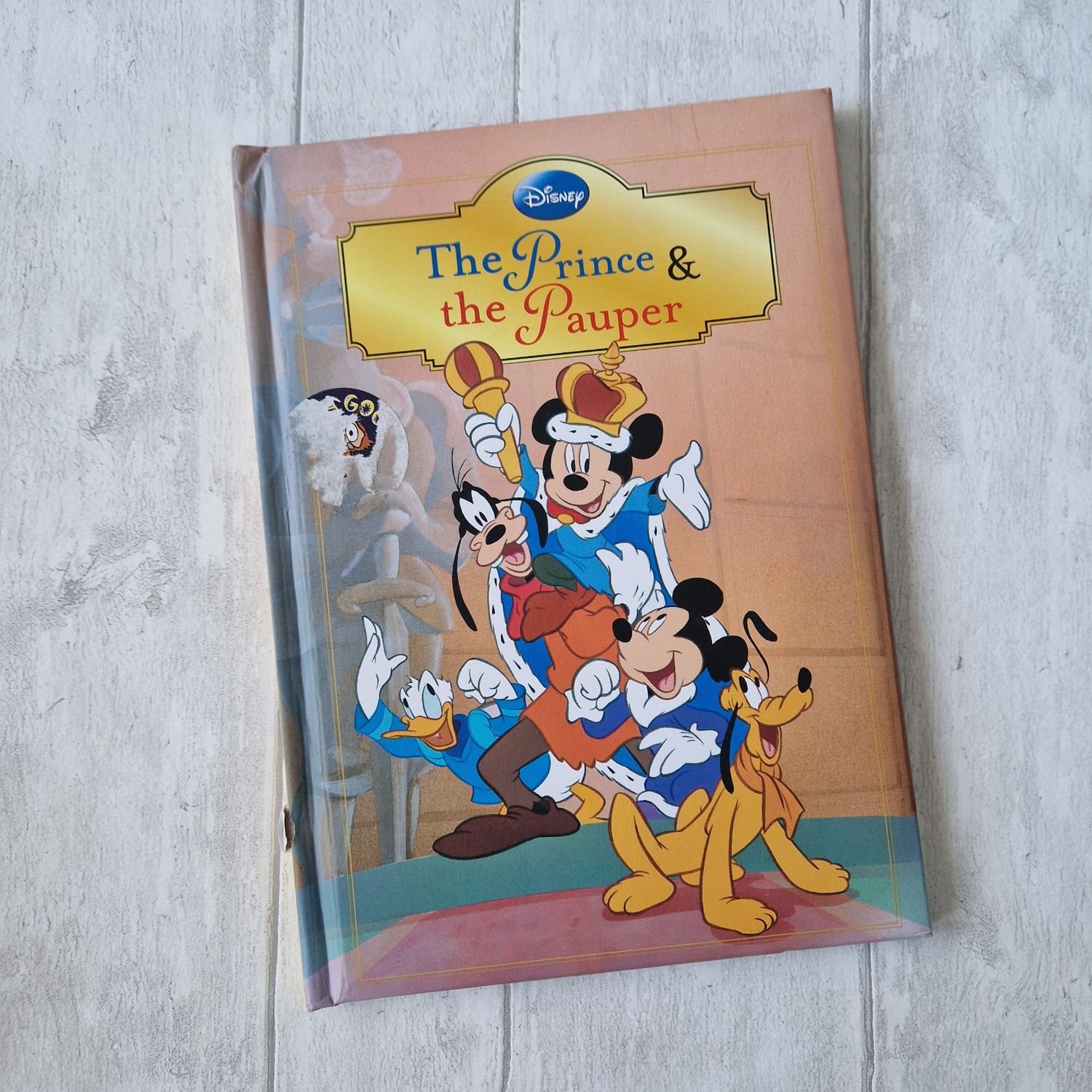 The Prince and the Pauper, Mickey, Goofy, Donald, Pluto- padded cover, no original book pages