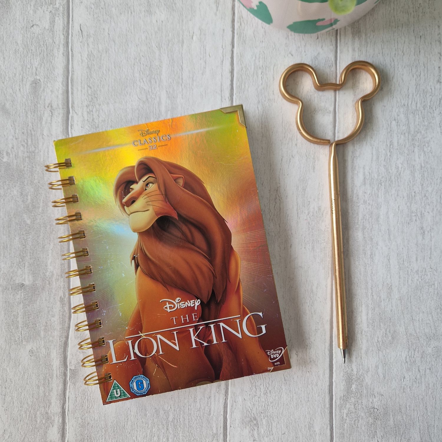 The Lion King Disney holographic lined notebook - made from a DVD sleeve - READY TO SHIP