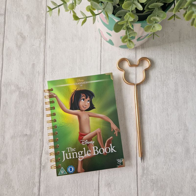 The Jungle Book Disney holographic lined notebook - made from a DVD sleeve - READY TO SHIP