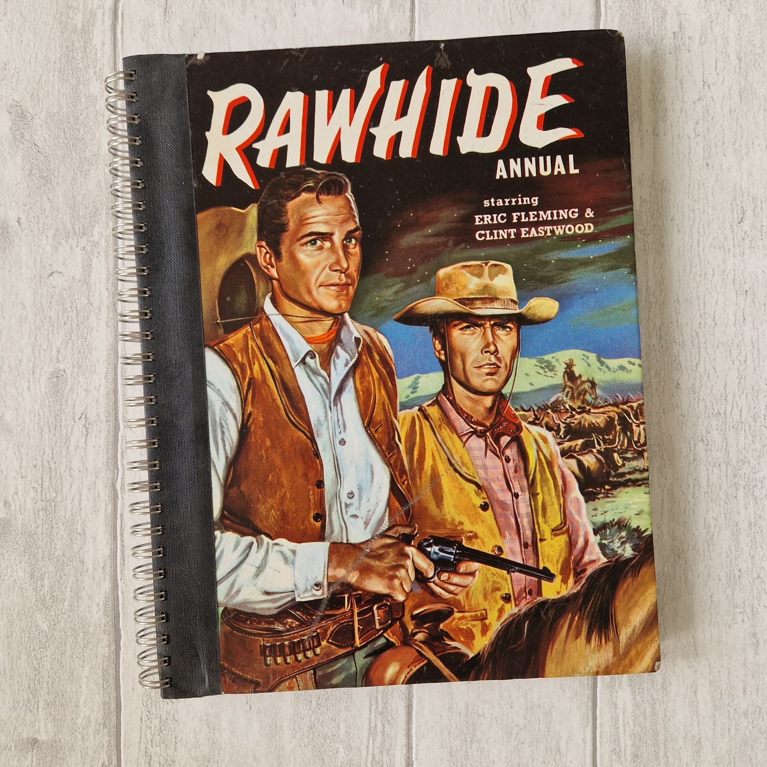 Rawhide Annual - Clint Eastwood and Eric Flemming cowboys c,1960