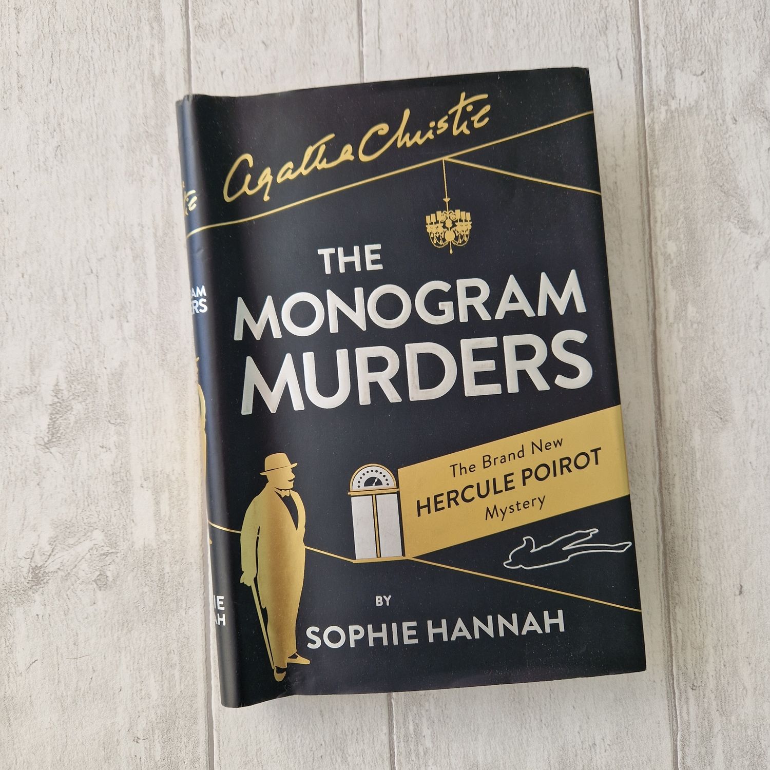 Agatha Christie the Monogram Murders, Hercule Poirot- made from a dust jacket