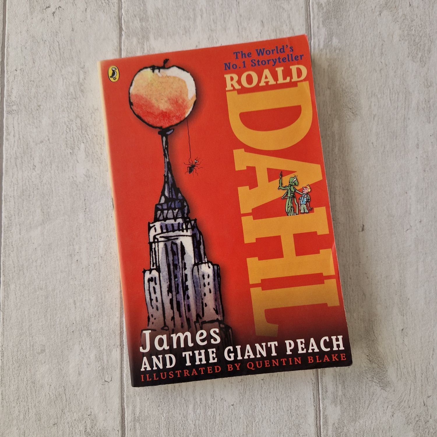 James and the Giant Peach by Roald Dahl - made from a paperback book