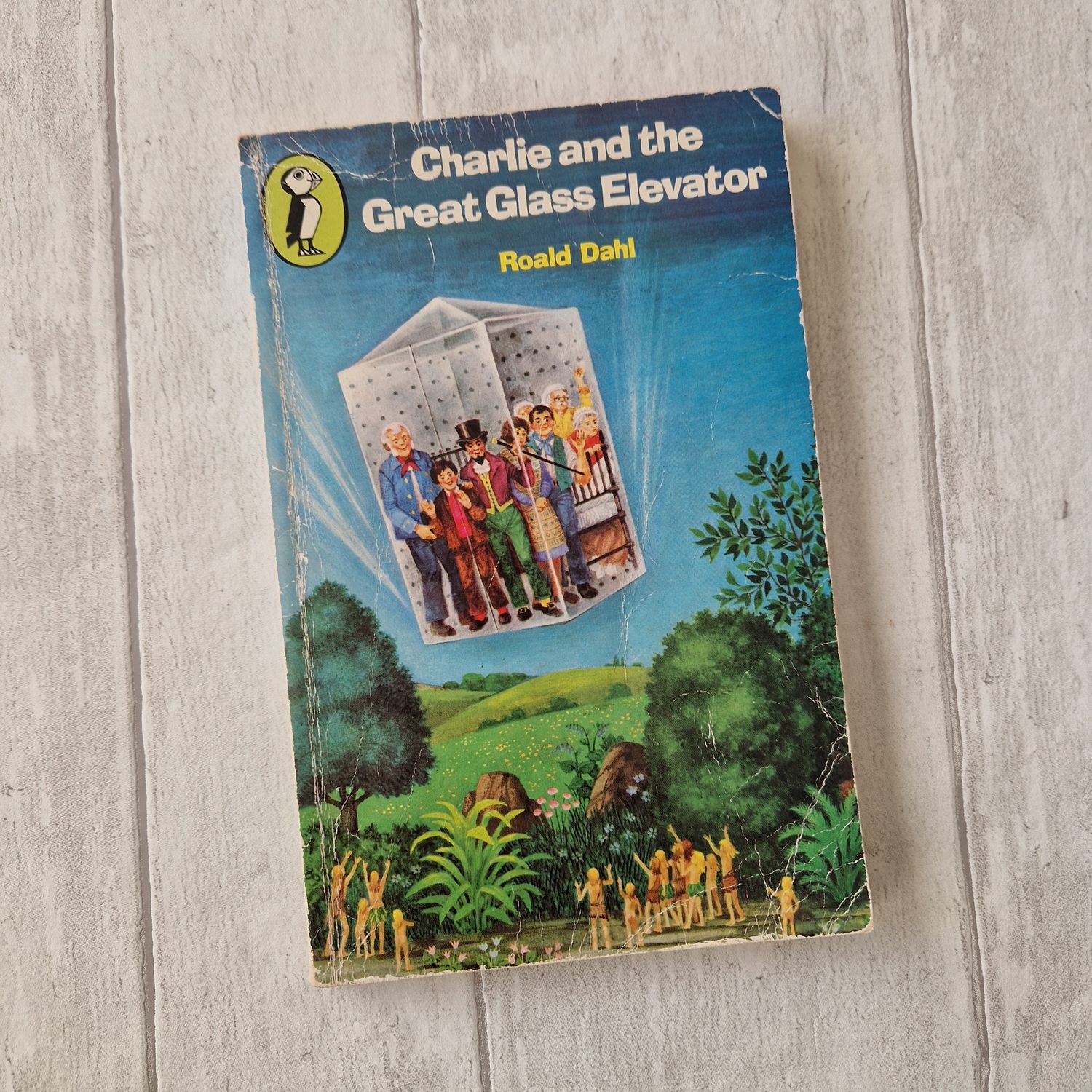 Charlie and the Great Glass Elevator by Roald Dahl - made from a paperback book
