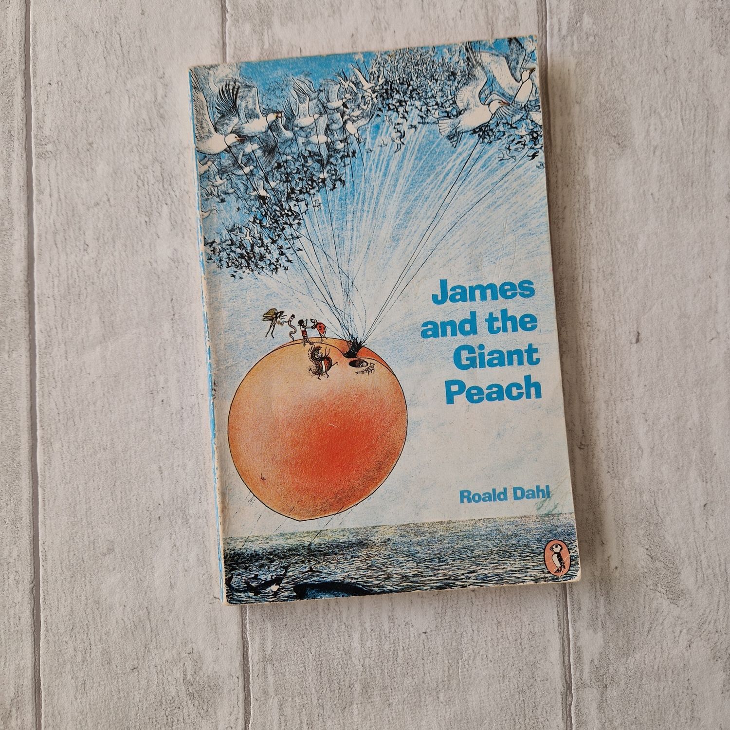 James and the Giant Peach by Roald Dahl - made from a paperback book