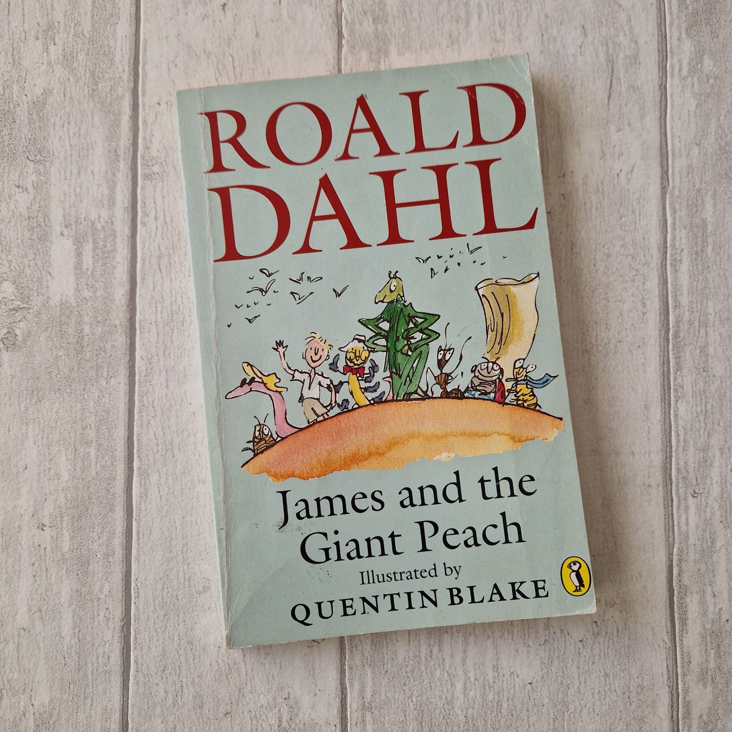 James and the Giant Peach by Roald Dahl - made from a paperback book