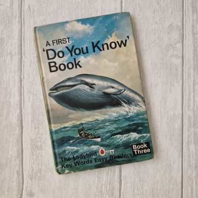 Do you Know? Book whale made from a Ladybird Book