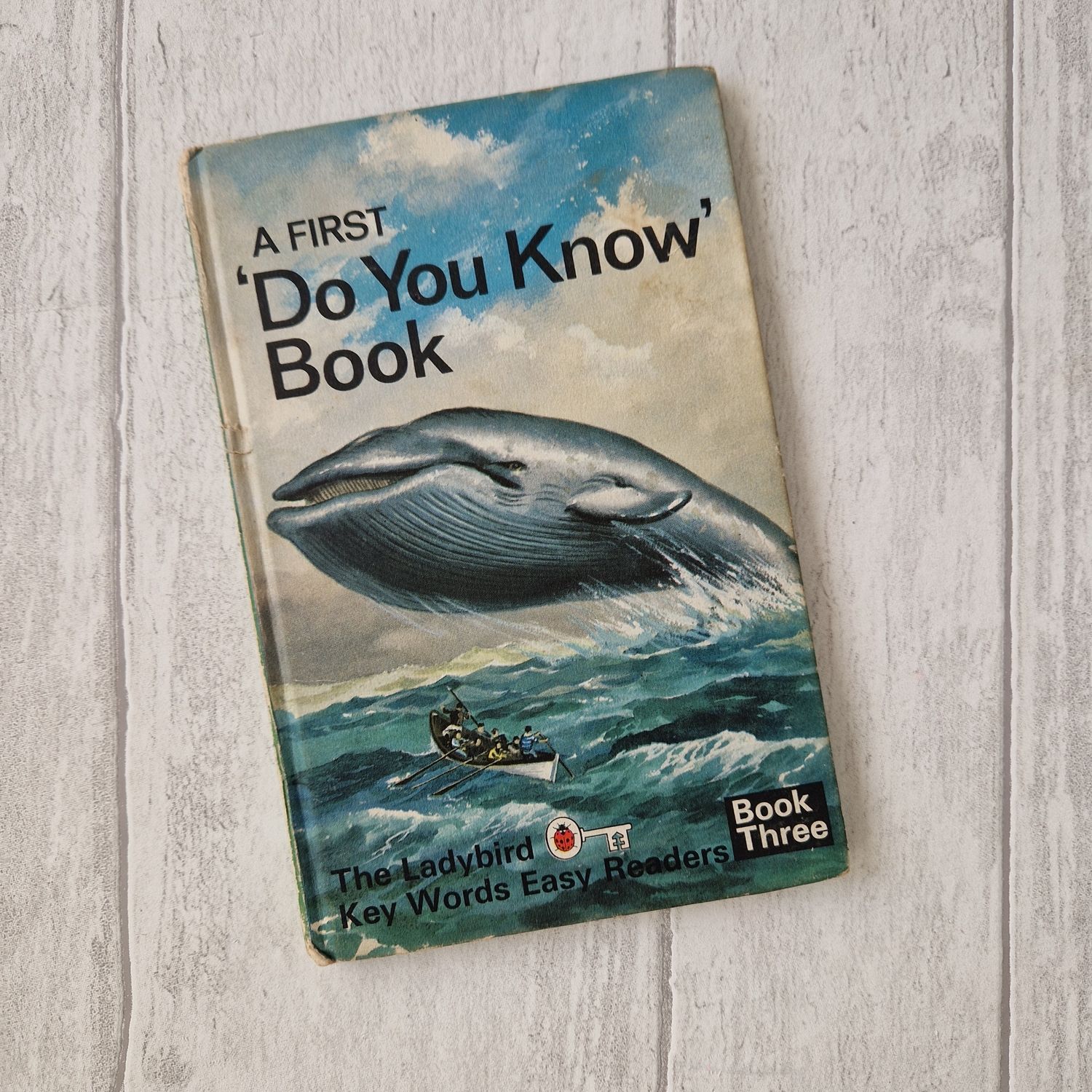 Do you Know? Book whale made from a Ladybird Book