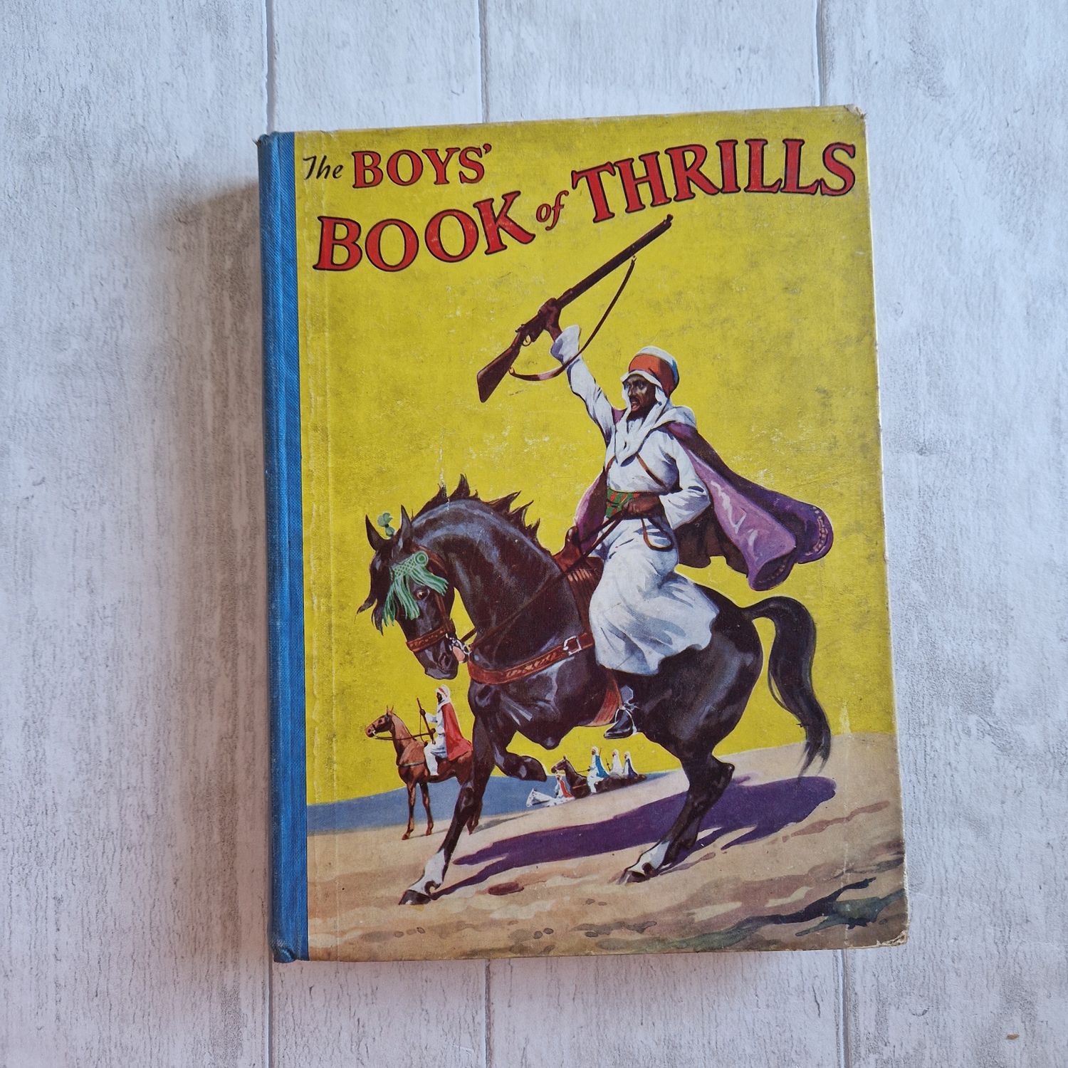 The Boys&#39; Book of Thrills - soldier horseback, c. 1950s
