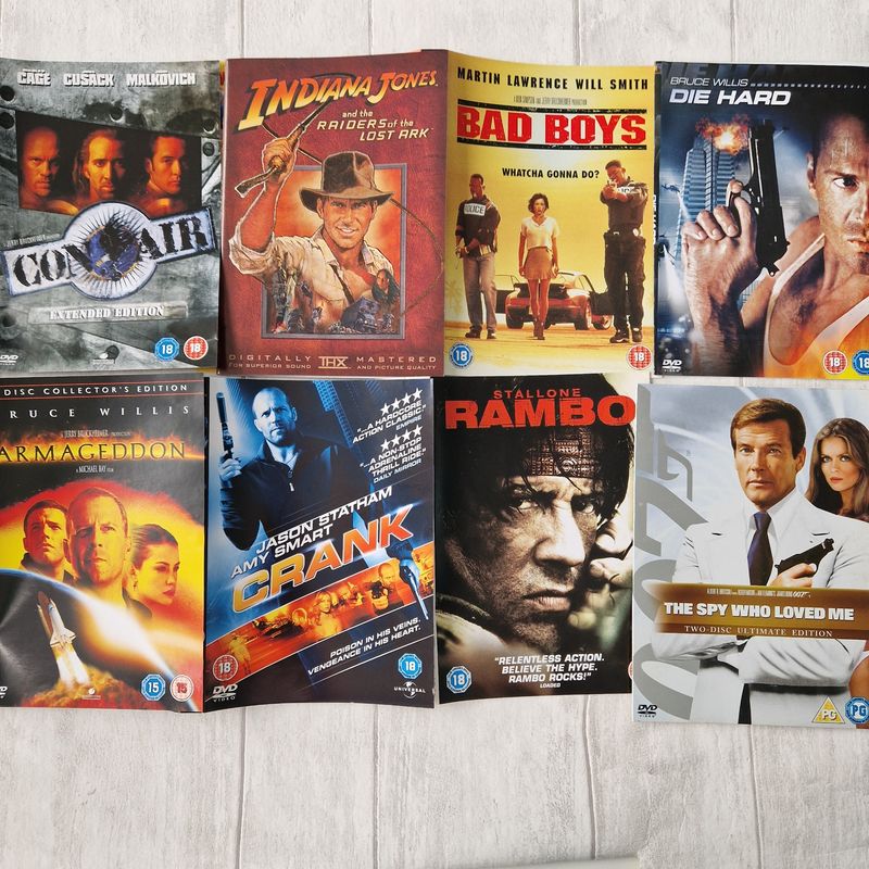 DVD notebooks - ACTION MOVIES made with metal book corners