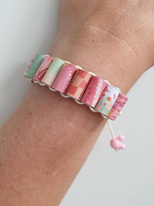 Paper Bead Bracelet Workshop,  Thursday 31st January 2026,  7 - 9pm at Retro from Scratch HQ, Romford