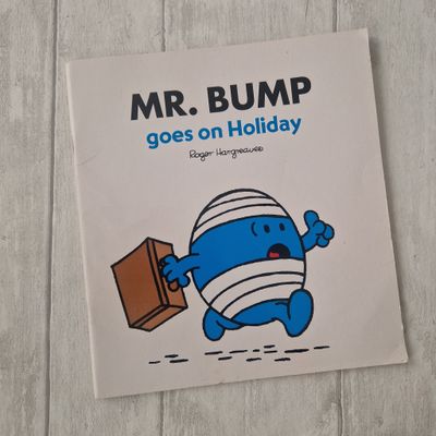 Mr Men - Mr bump Goes on Holiday -  made from a paperback book -