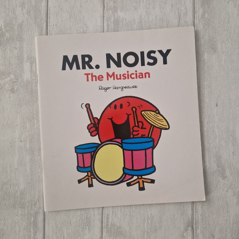 Mr Men - Mr Noisy The Musician -  made from a paperback book - drums