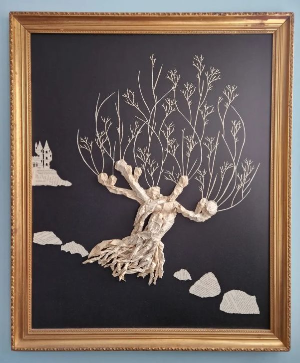 Whomping Willow Book Collage