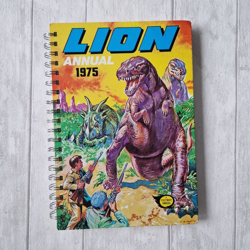 Lion 'Dinosaurs' 1975 Annual lined notebook  - READY TO SHIP