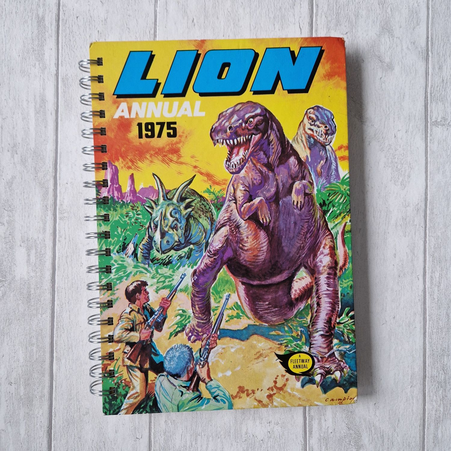 Lion 'Dinosaurs' 1975 Annual lined notebook  - READY TO SHIP