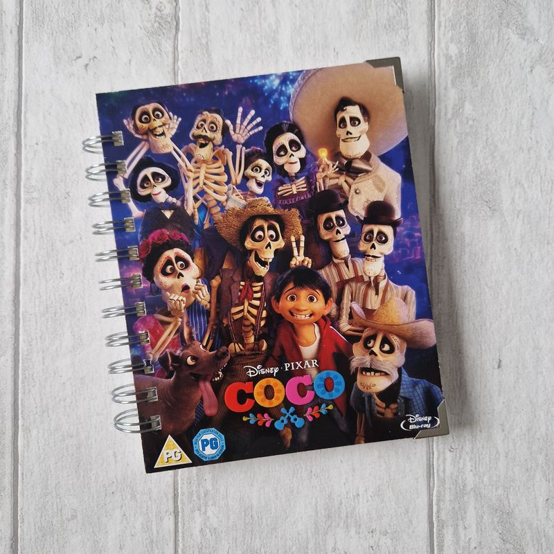 Coco Disney lined notebook - made from a Blu-Ray sleeve - READY TO SHIP