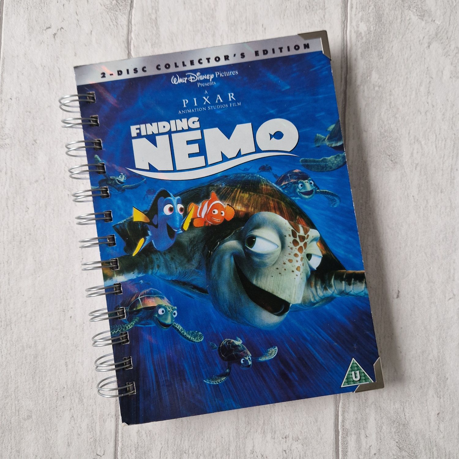 Finding Nemo Disney holographic lined notebook - made from a DVD sleeve - READY TO SHIP