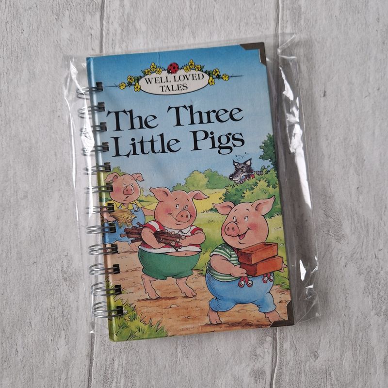 The Three Little Pigs lined notebook - Ladybird Book - READY TO SHIP