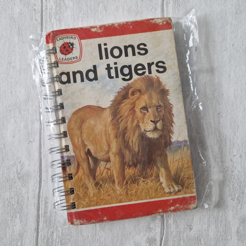 Lions and Tigers plain notebook - Ladybird Book - READY TO SHIP