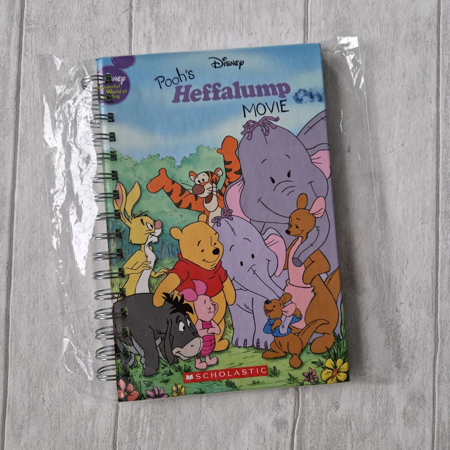 Winnie the Pooh, Heffalump Movie plain paper notebook  - READY TO SHIP