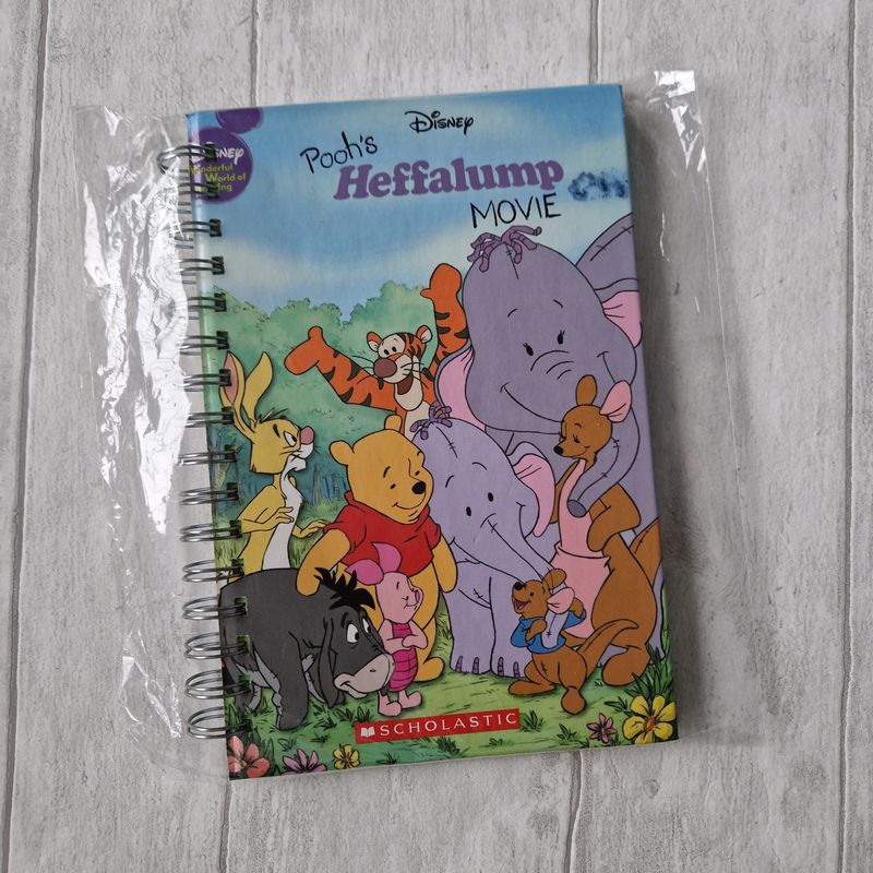 Winnie the Pooh, Heffalump Movie plain paper notebook  - READY TO SHIP