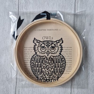 Harry Potter Owls book art made from original book pages from The Order of the Phoenix