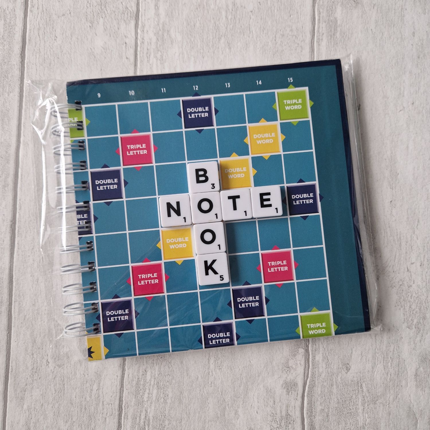 Scrabble Lined notebook - READY TO SHIP - made from a board game