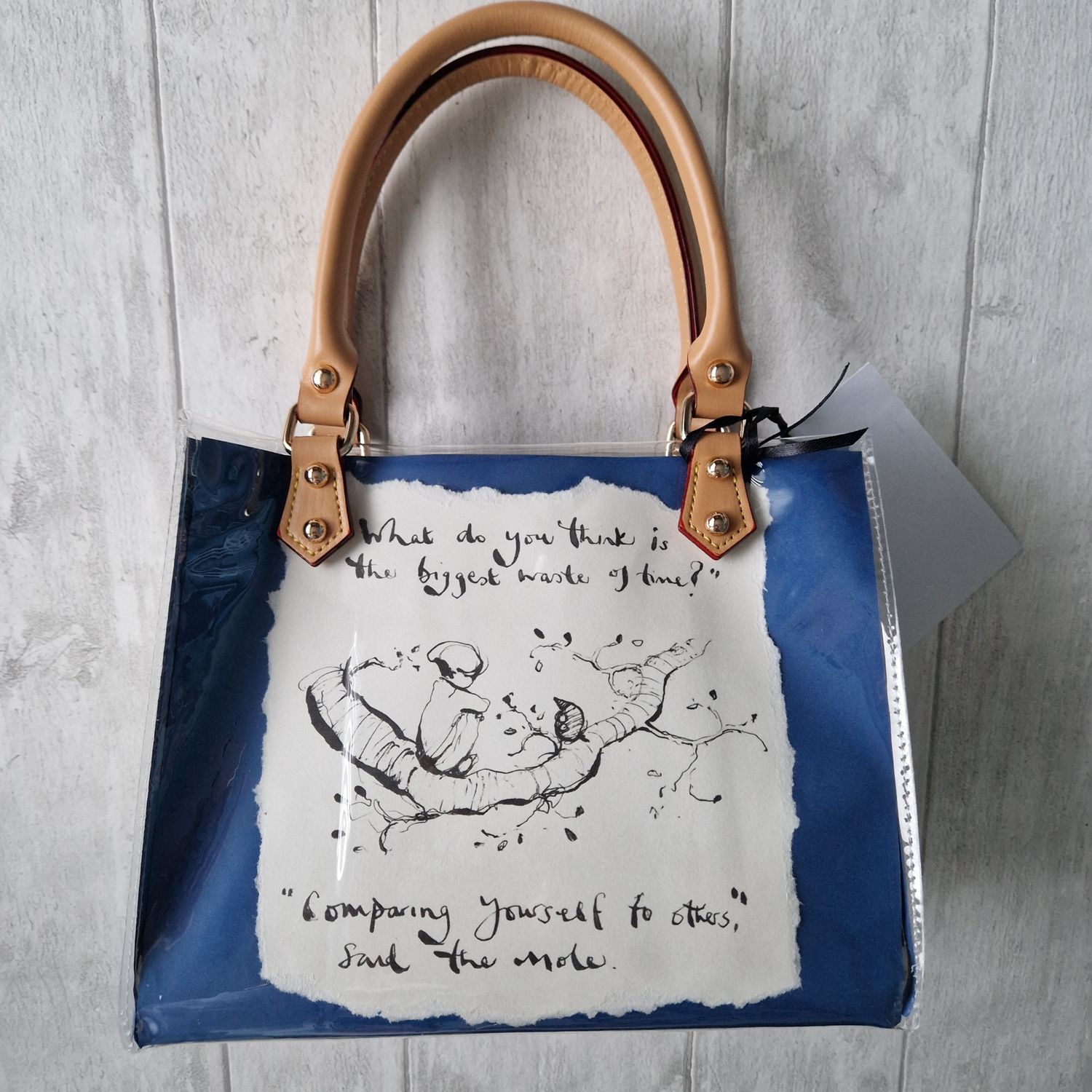 Handbag made from an original The Boy, Mole, Fox and the Horse book