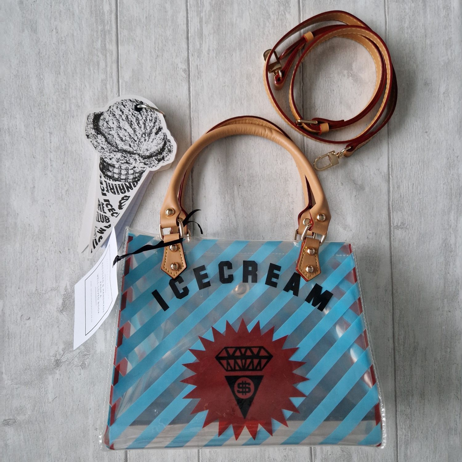 Ice Cream Handbag made from an the original packaging of Billionaire Boys Club packaging, including a FREE notepad!