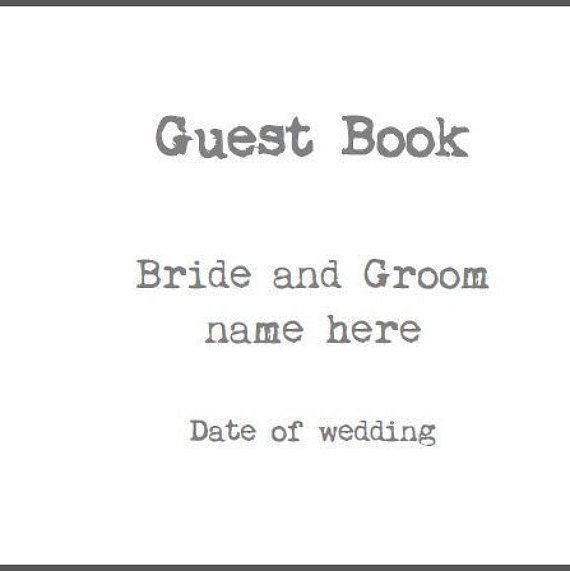 Wedding Guest Book