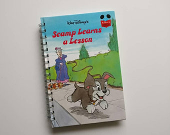 Lady & The Tramp Notebook - Scamp learns a lesson - teacher