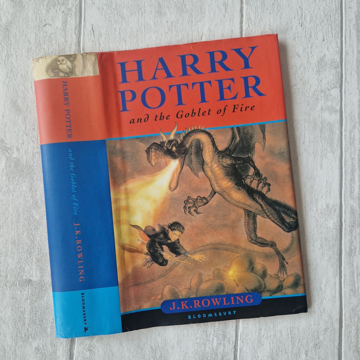 Harry Potter and the Goblet of Fire made from a dust jacket