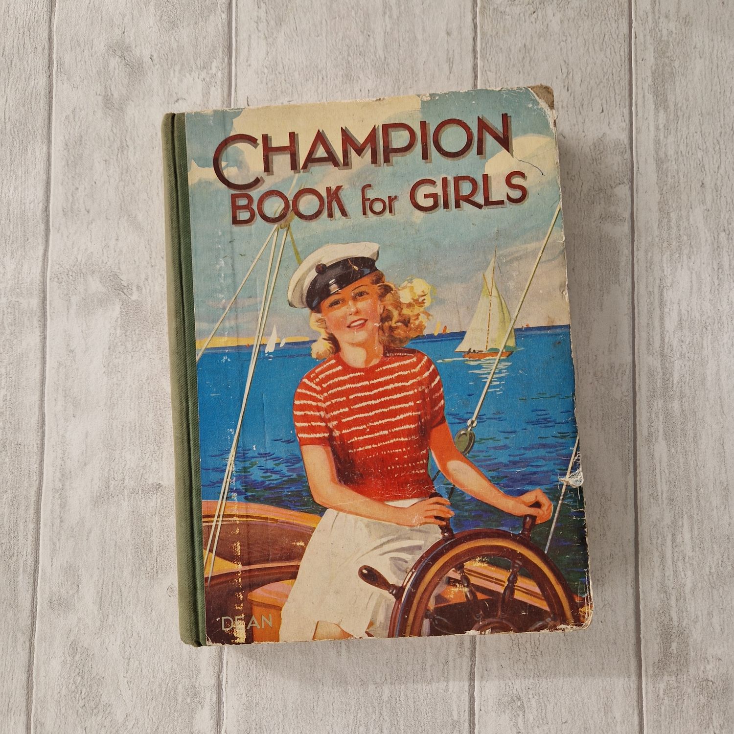 The Champion Annual for Girls 1949 Sailboat, sailor