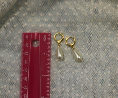 Glass Pearl Drop Earrings
