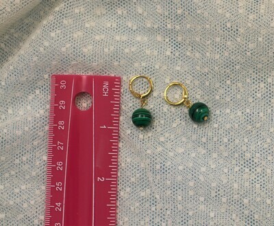 Genuine Malechite Earrings