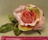 Vintage Peachy-Pink Velvet Rose