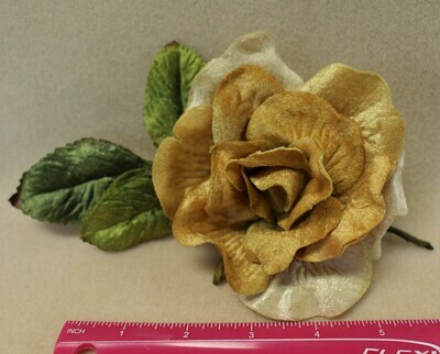 Vintage Rich Gold Velvet Rose