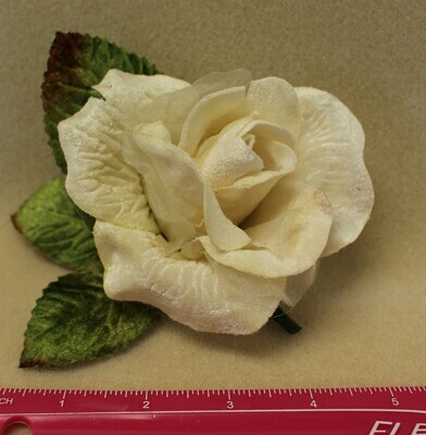Vintage Ivory Velvet Rose