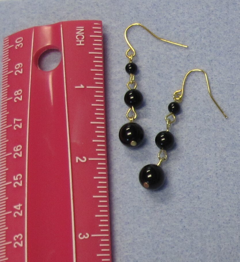 Black Onyx Drop Earrings