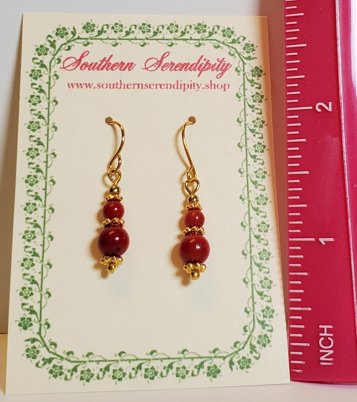 Beautiful Faux Coral Earrings