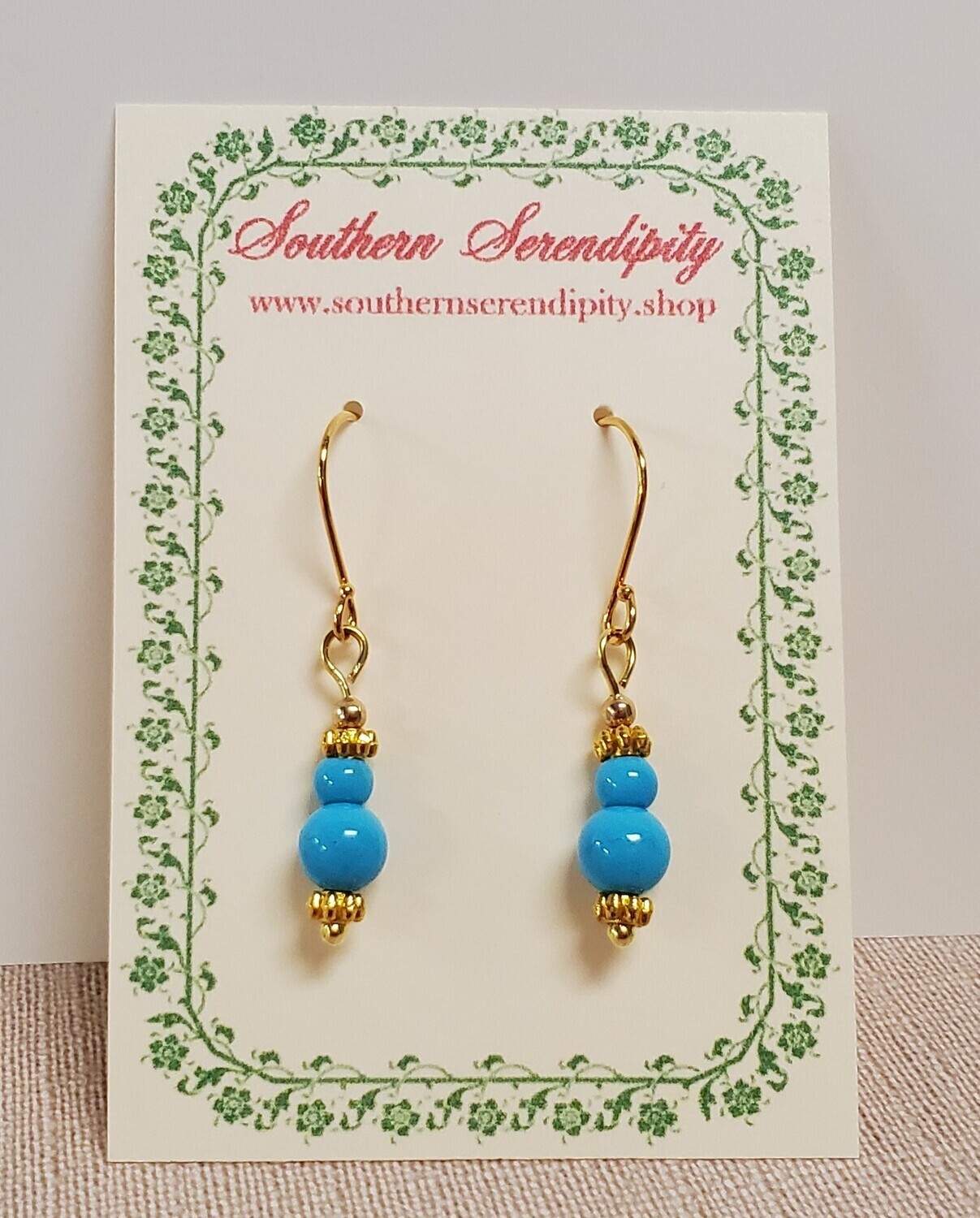 Faux Persian Turquoise Earrings