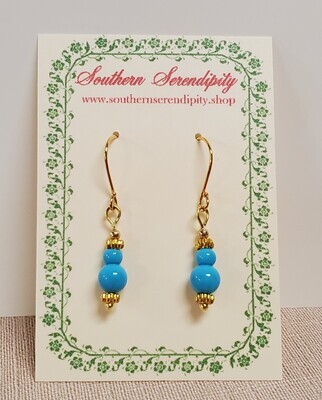 Faux Persian Turquoise Earrings