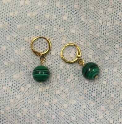 Genuine Malechite Earrings