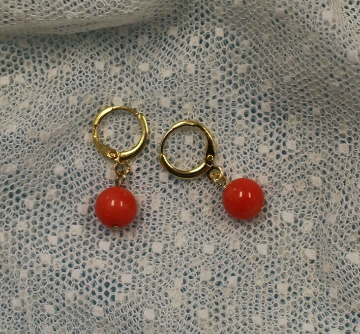 Genuine Coral Earrings