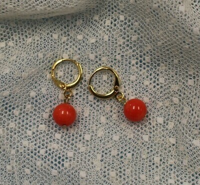 Genuine Coral Earrings