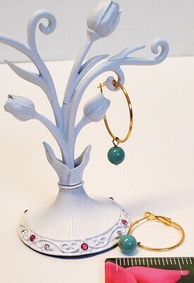 Beautiful Faux Turquoise Earrings - Georgian