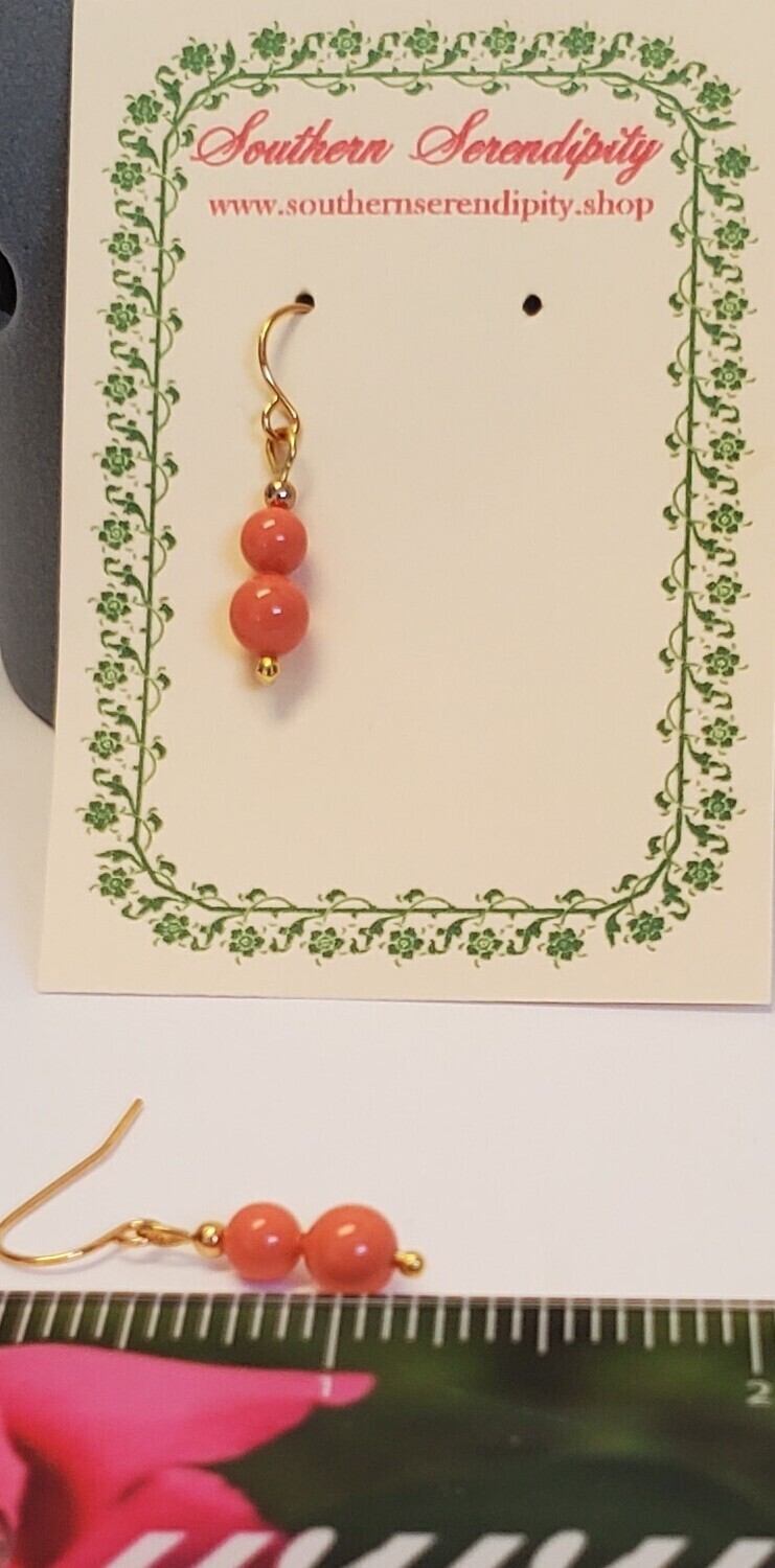 Beautiful Faux Coral Earrings