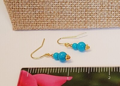 Faux Turquoise Necklace &amp; Earrings Set